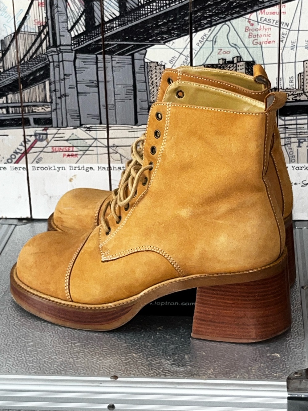 Y2K Suede Leather Platfotm Diba Lace-Up Heel Boots